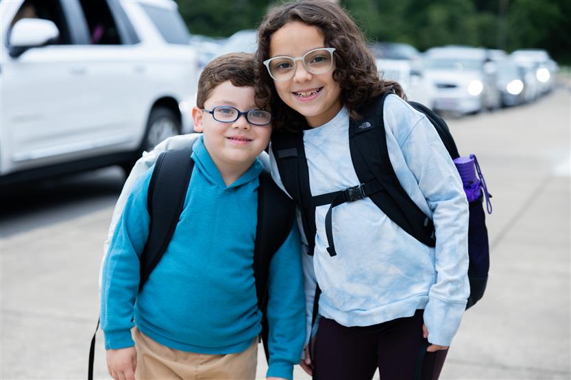 Kindergarten students start their school year